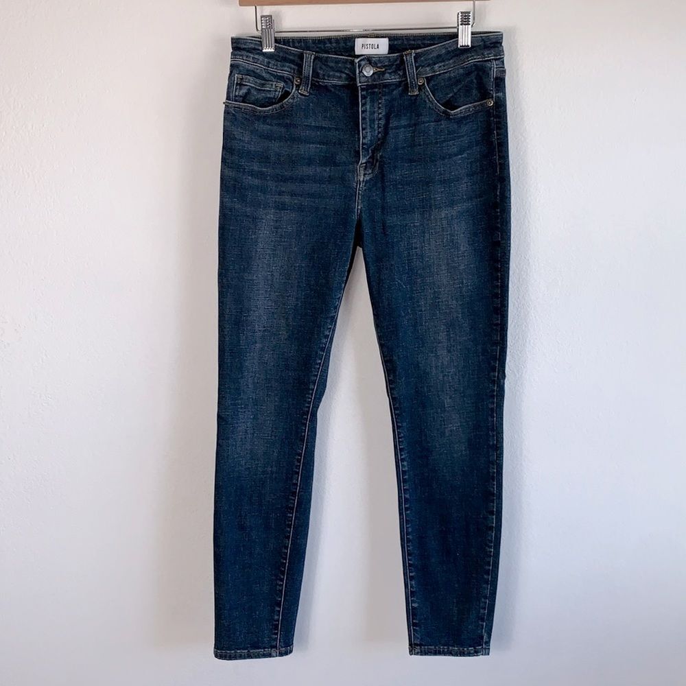 Pistola Revolve Dark Wash Ankle Cropped Skinny Jeans Sz 29